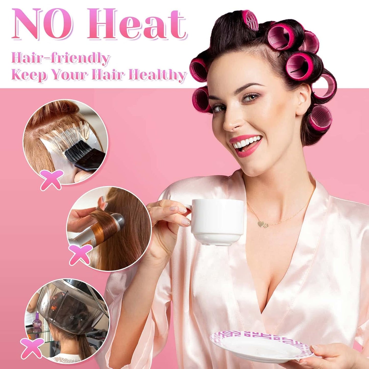 Self-adhesive Hair Rollers Set – Multicolored Curling Pins-Multicolored A-Nora Luxe