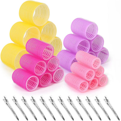 Self-adhesive Hair Rollers Set – Multicolored Curling Pins-Multicolored B-Nora Luxe