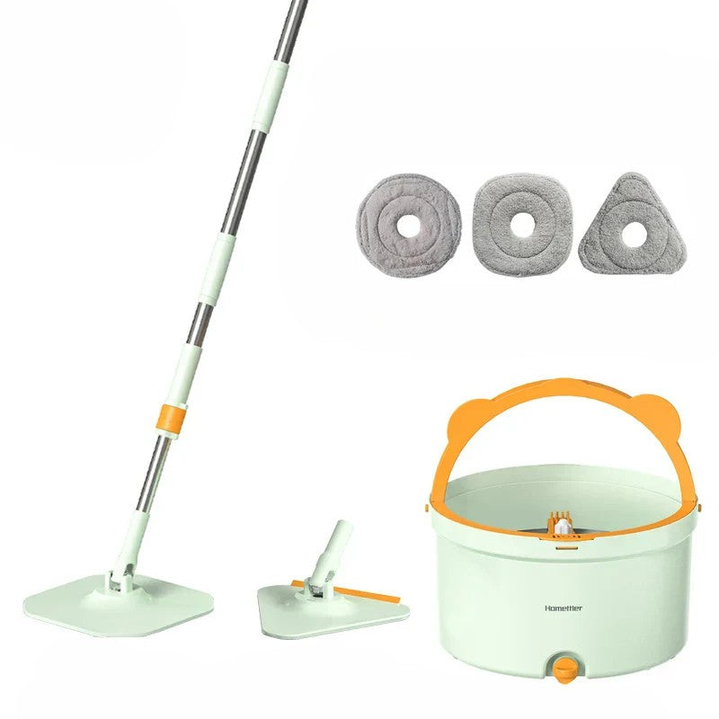 Self-Rotating Flat Mop with Bucket - Spin Mop-Set 2-Nora Luxe