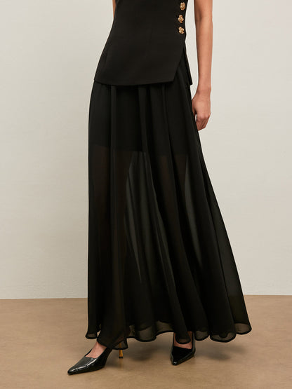 Lightweight Flowy Chiffon Skirt