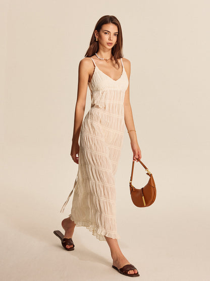 Lightweight Flowy Strap Dress - Pexav