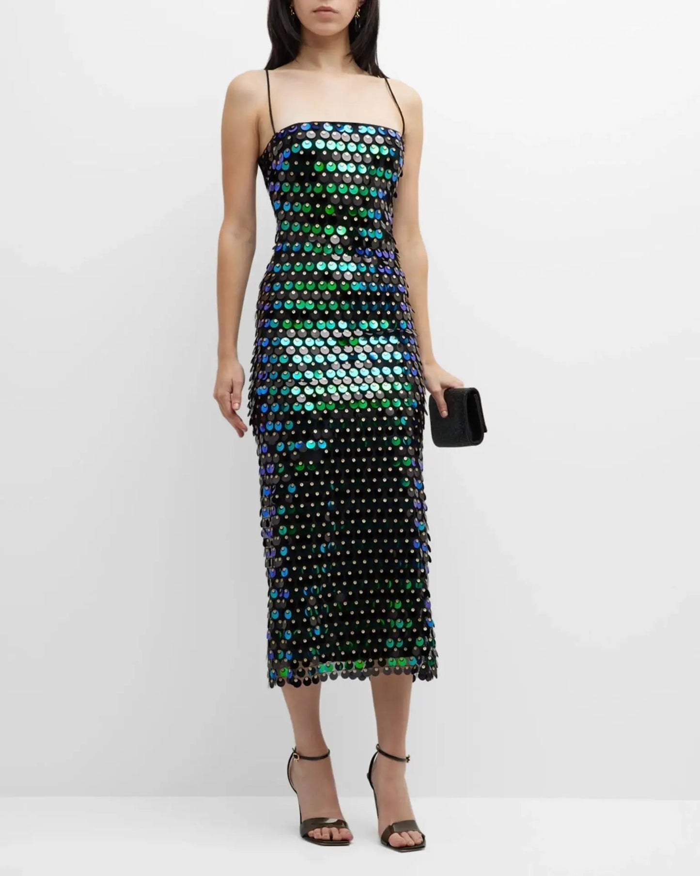 Sequin dress for a Sparkling Evening Look - Amira-Green-S-The Livary
