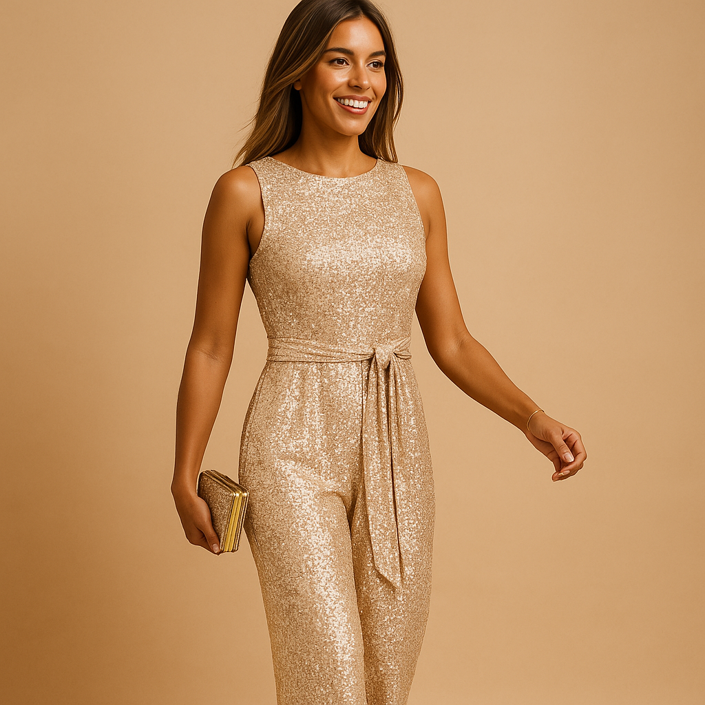 Glitter Sleeveless Jumpsuit for Ladies - Nocini