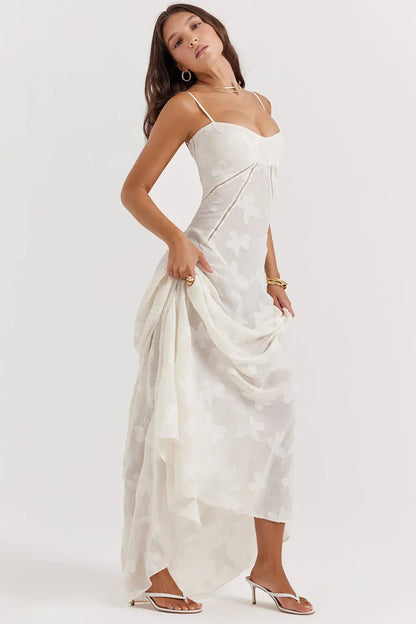 Flowy Sundress with Open Back and Adjustable Shoulder Straps