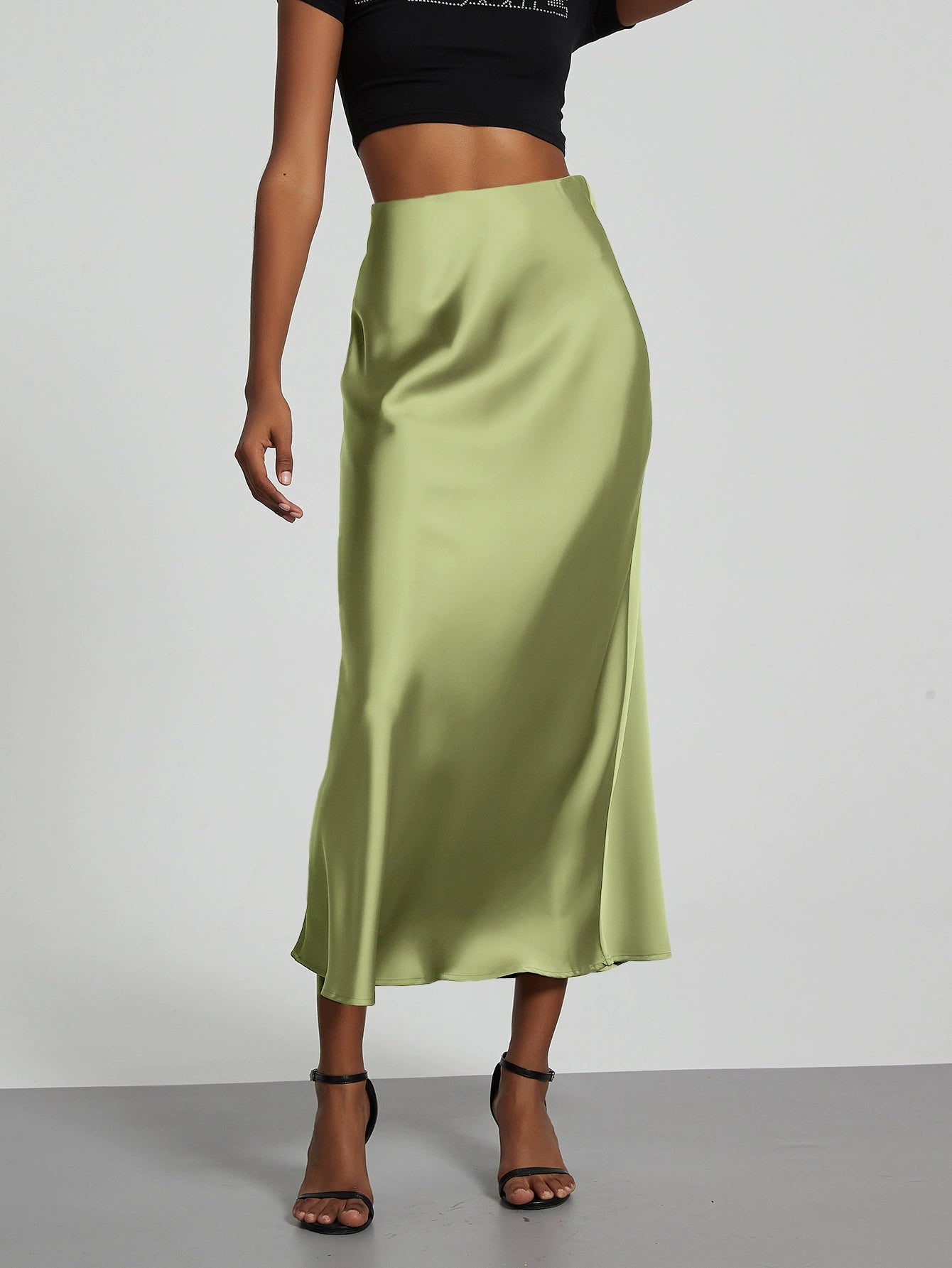 Flattering High Waist A-Line Skirt for Women - Olytrend