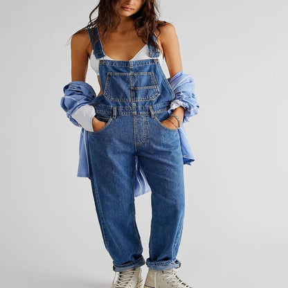 Casual Blue Jeans Jumpsuit for Daily Wear