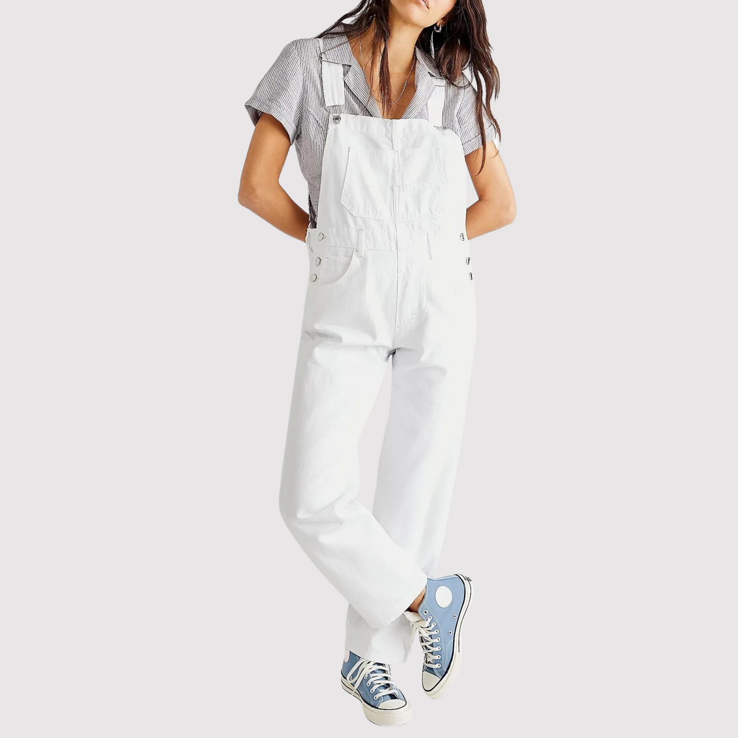 Casual Blue Jeans Jumpsuit for Daily Wear - Olytrend
