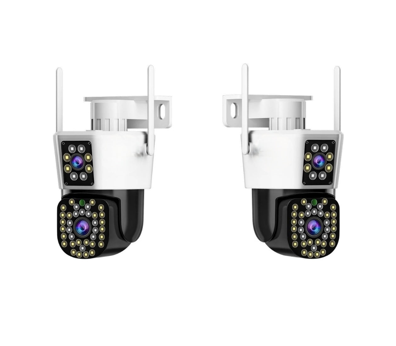 Set of 2 Security Cameras with Dual Lens – DualGuard Max 2-Pack-Nora Luxe