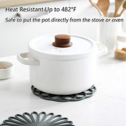 Set of 3 Silicone Coasters: Heat Resistant Heat Pads-Black-Nora Luxe