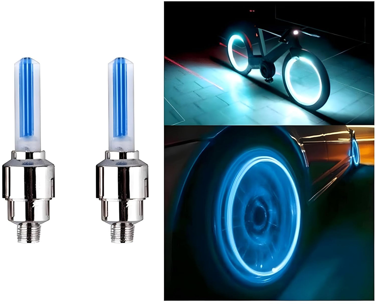 Bright LED Tire Valve Stem Caps Set - Pexav