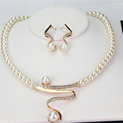 Classic Freshwater Pearl Jewelry Set - Pexav