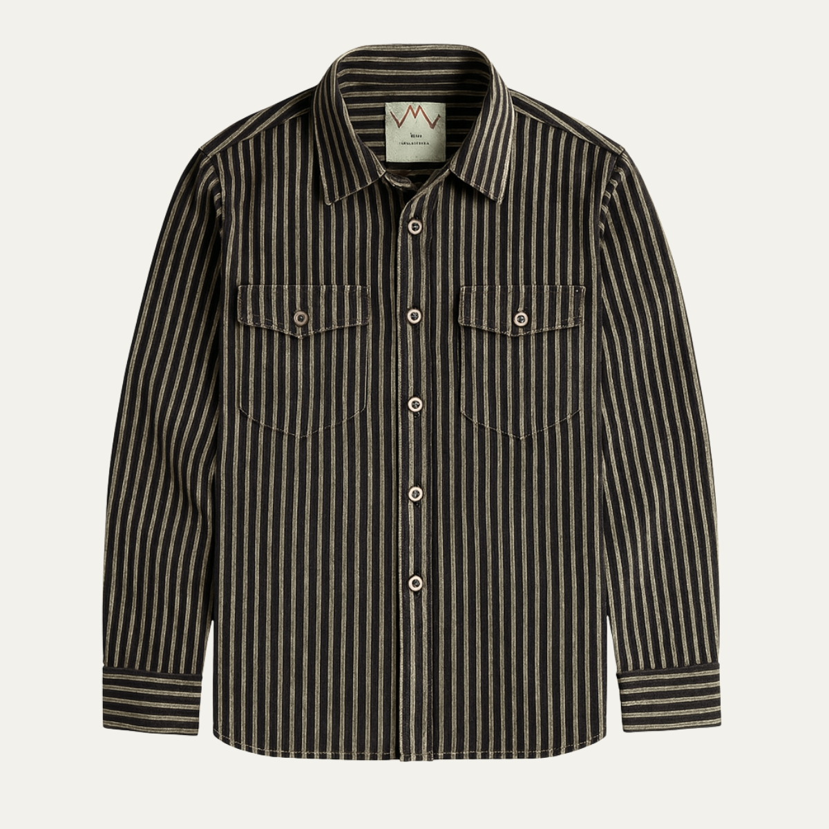Classic Men's Striped Button Down Casual Shirt - Nocini