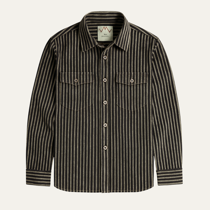 Classic Men's Striped Button Down Casual Shirt - Nocini