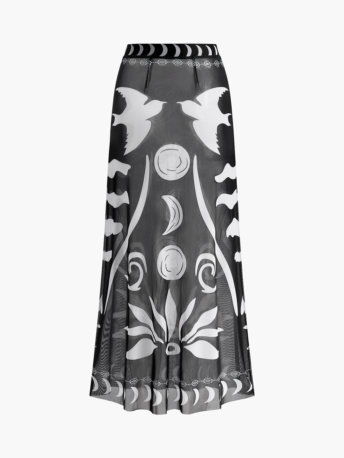 Lightweight Floral Beach Cover Up Skirt