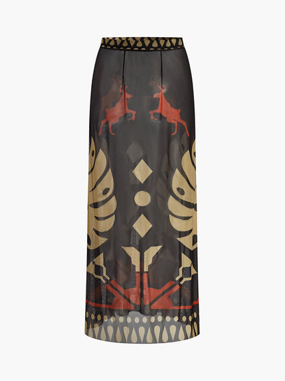 Lightweight Floral Beach Skirt