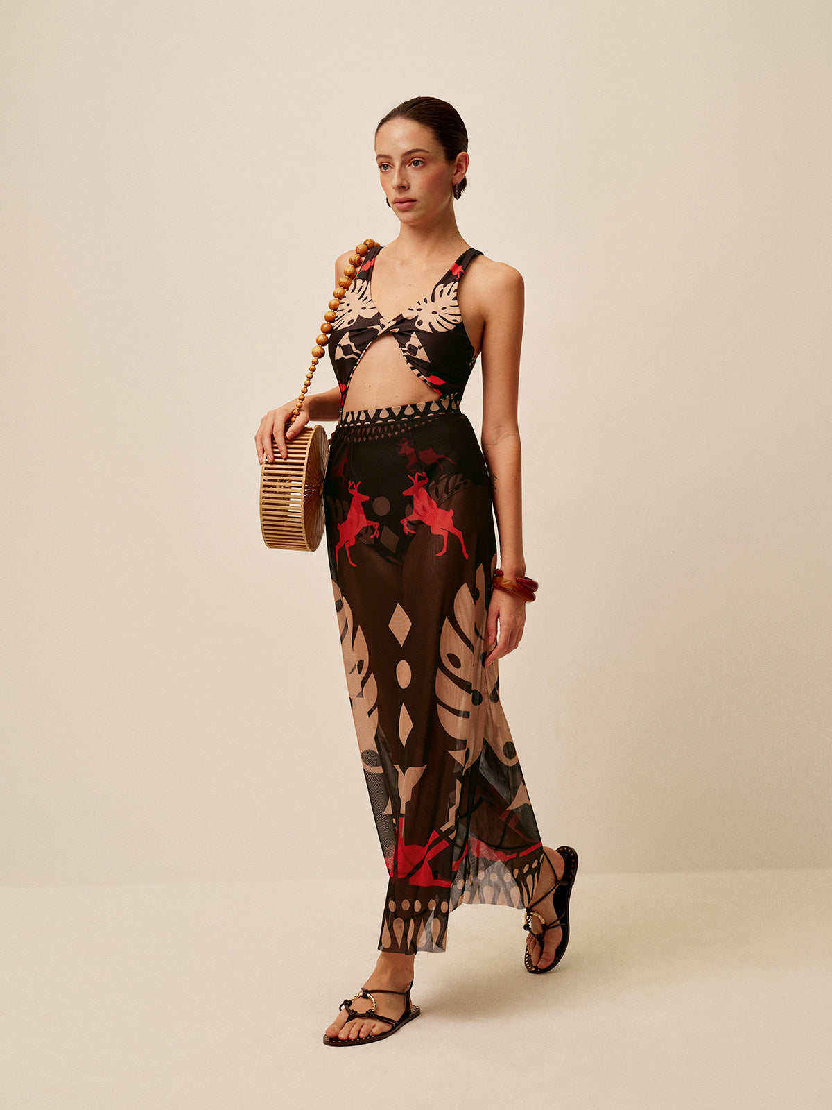 Lightweight Floral Beach Skirt