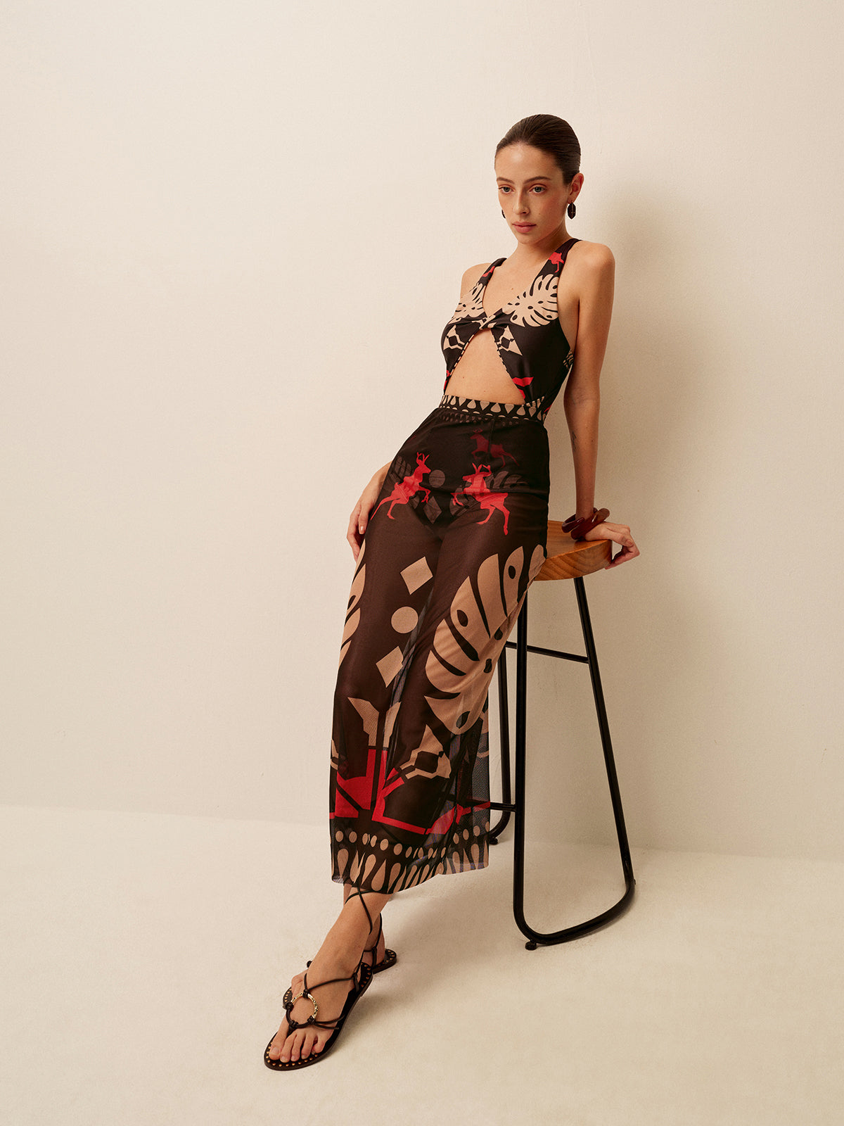 Lightweight Floral Beach Skirt