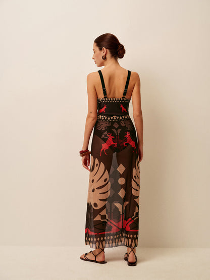 Lightweight Floral Beach Skirt