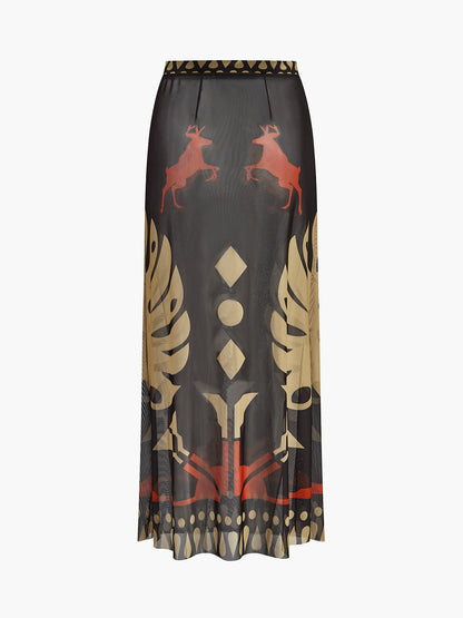 Lightweight Floral Beach Skirt