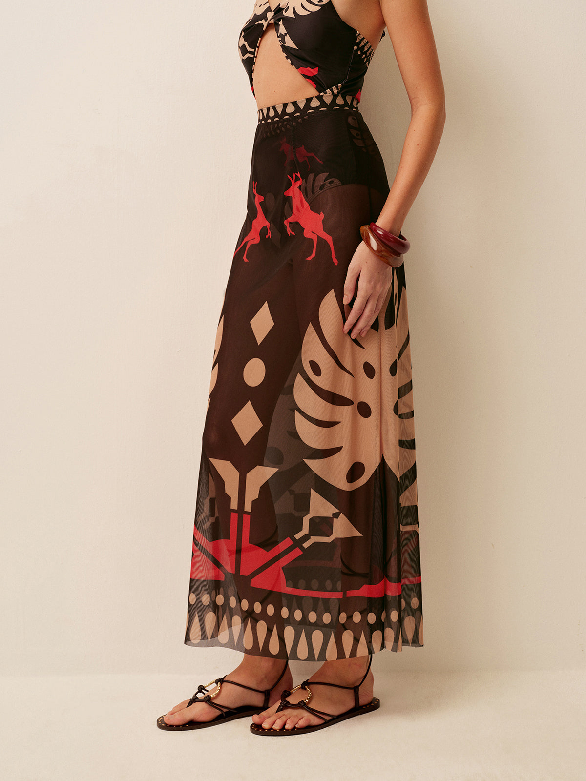 Lightweight Floral Beach Skirt - Pexav