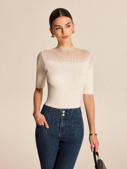 Lightweight Textured Crew Neck Tee