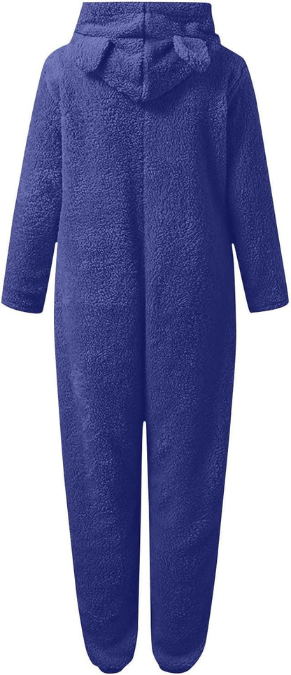 Sherpa Fuzzy Onesie with Hood - CozyCat-Olive Green-S-Nora Luxe