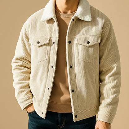Fleece Lined Corduroy Mens Jacket