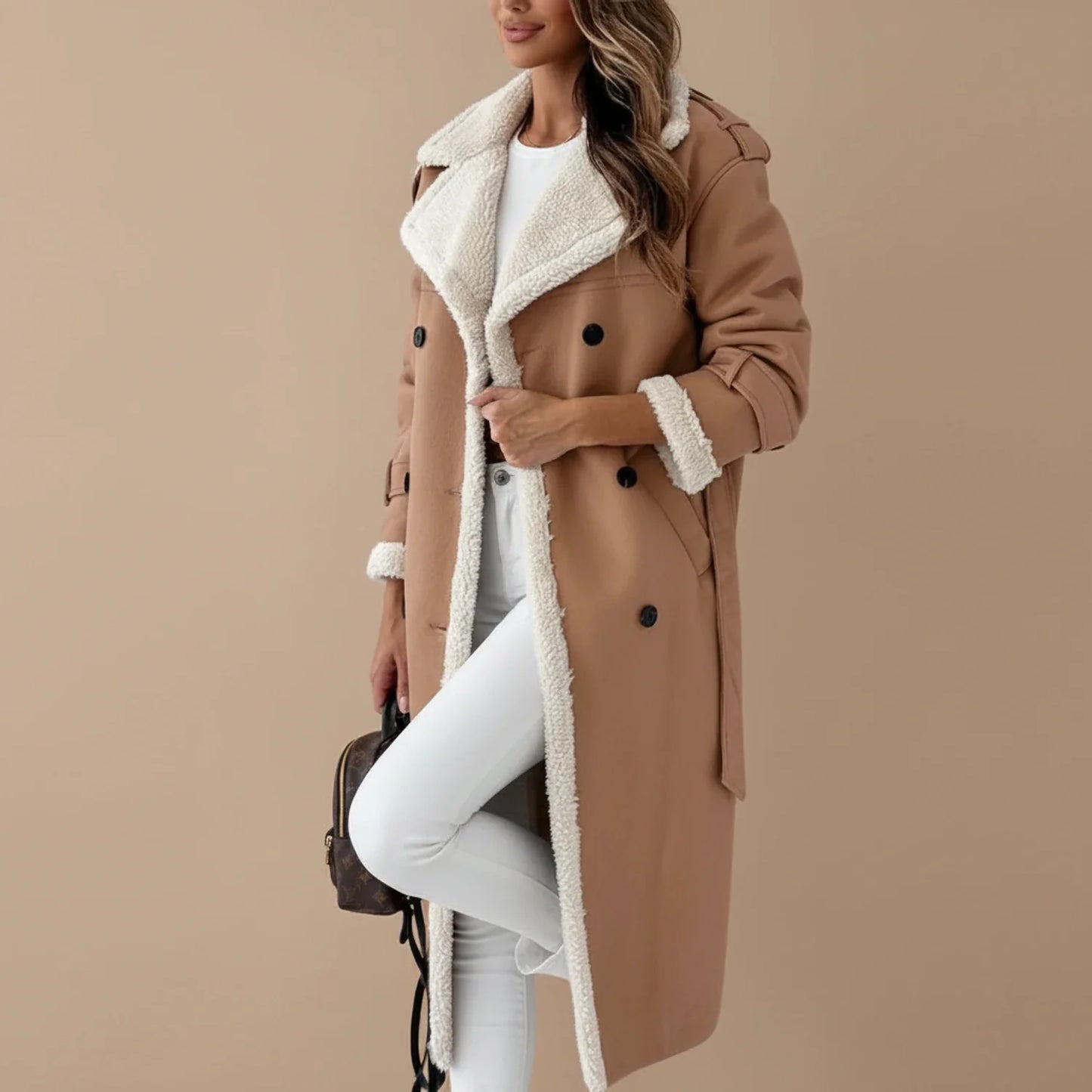 Fleece Lined Waterproof Women's Trench Coat