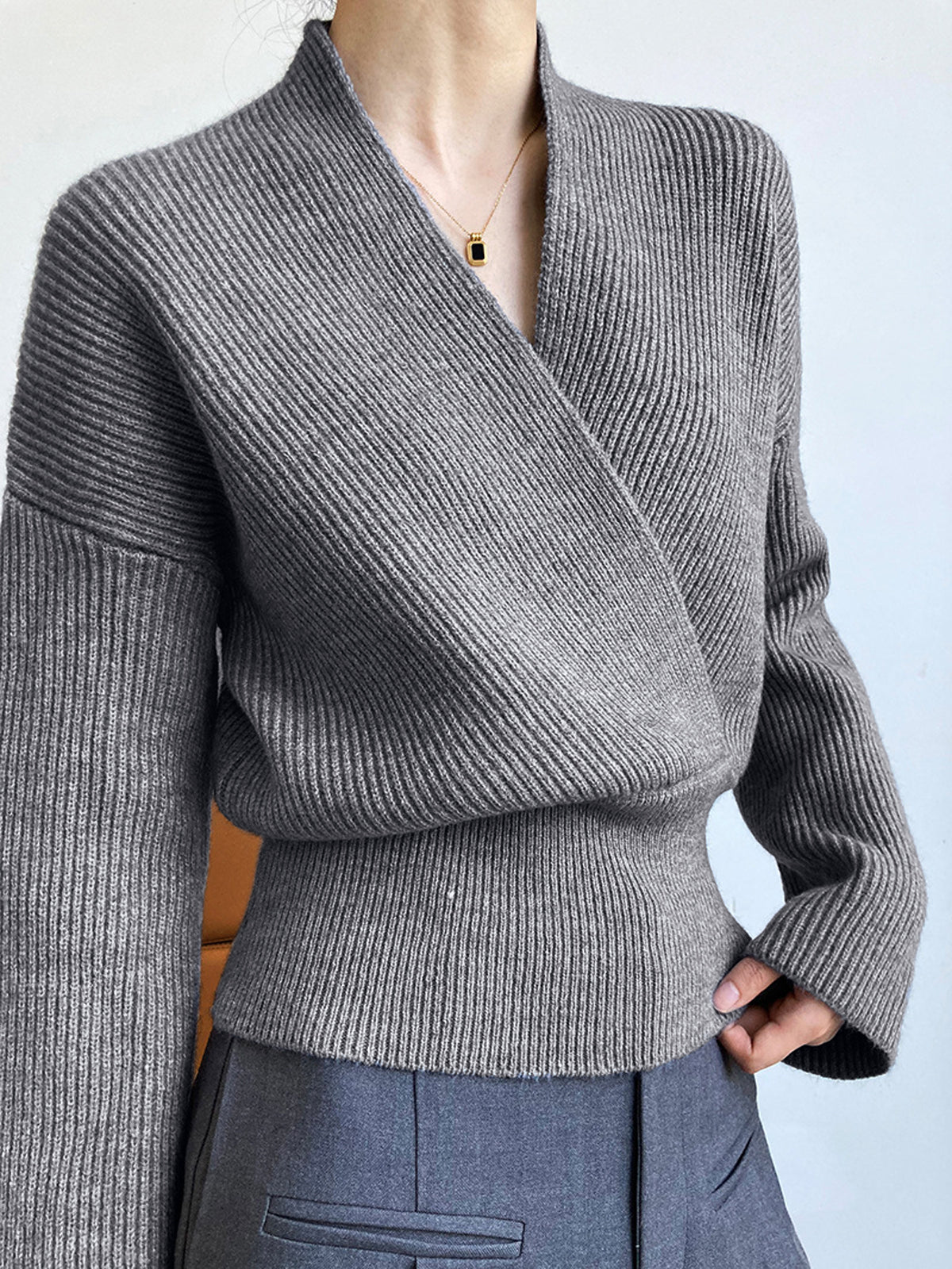 Easy Wear Cozy Wrap Sweater