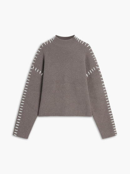 Comfortable Loose Fit Crew Neck Sweater