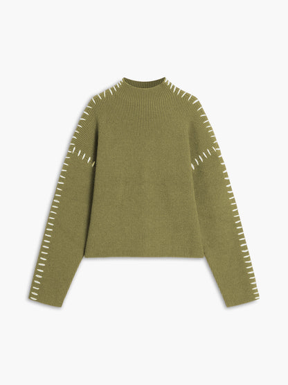 Comfortable Loose Fit Crew Neck Sweater