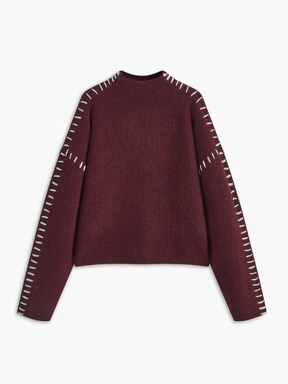 Comfortable Loose Fit Crew Neck Sweater