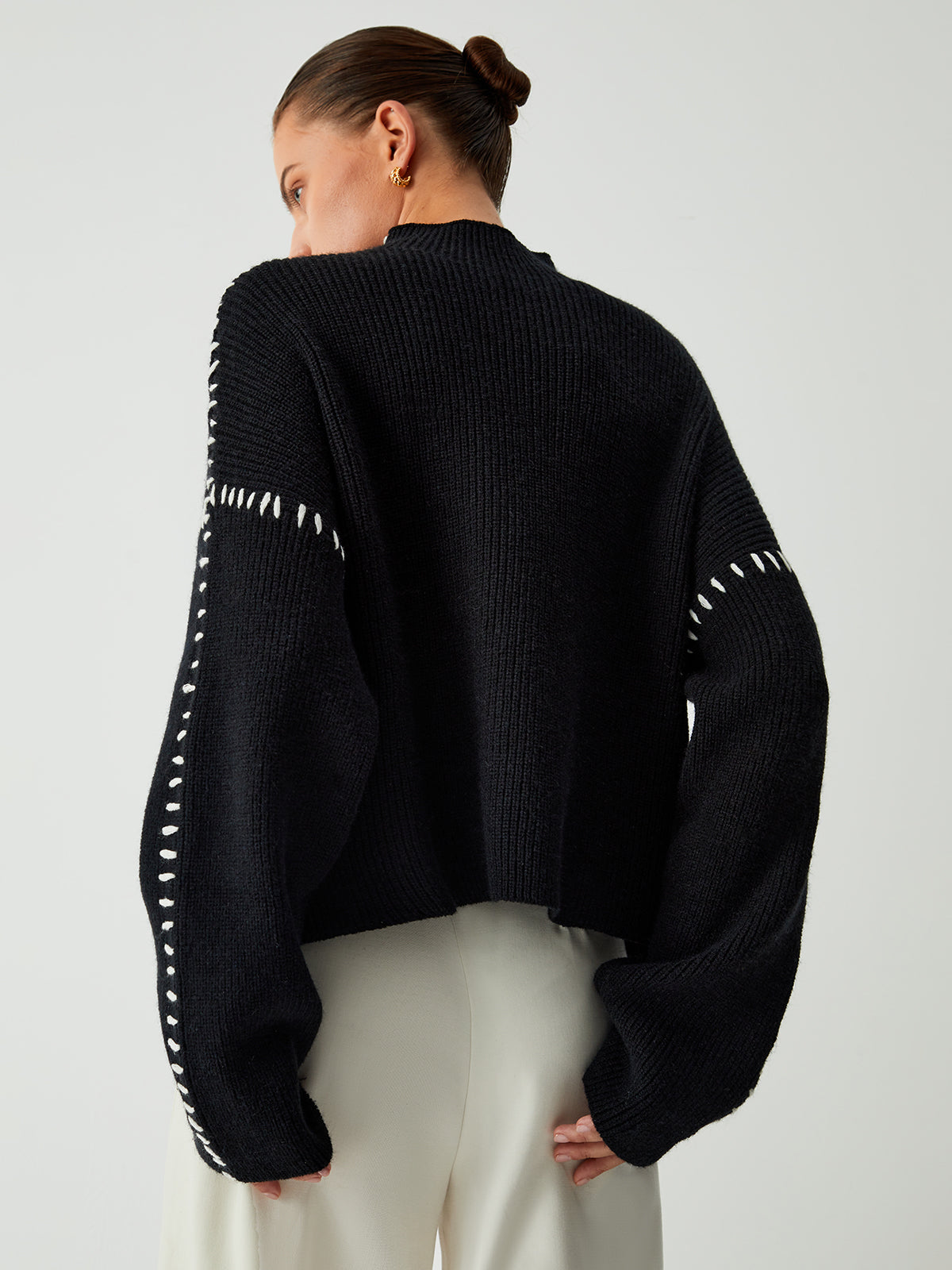 Comfortable Loose Fit Crew Neck Sweater