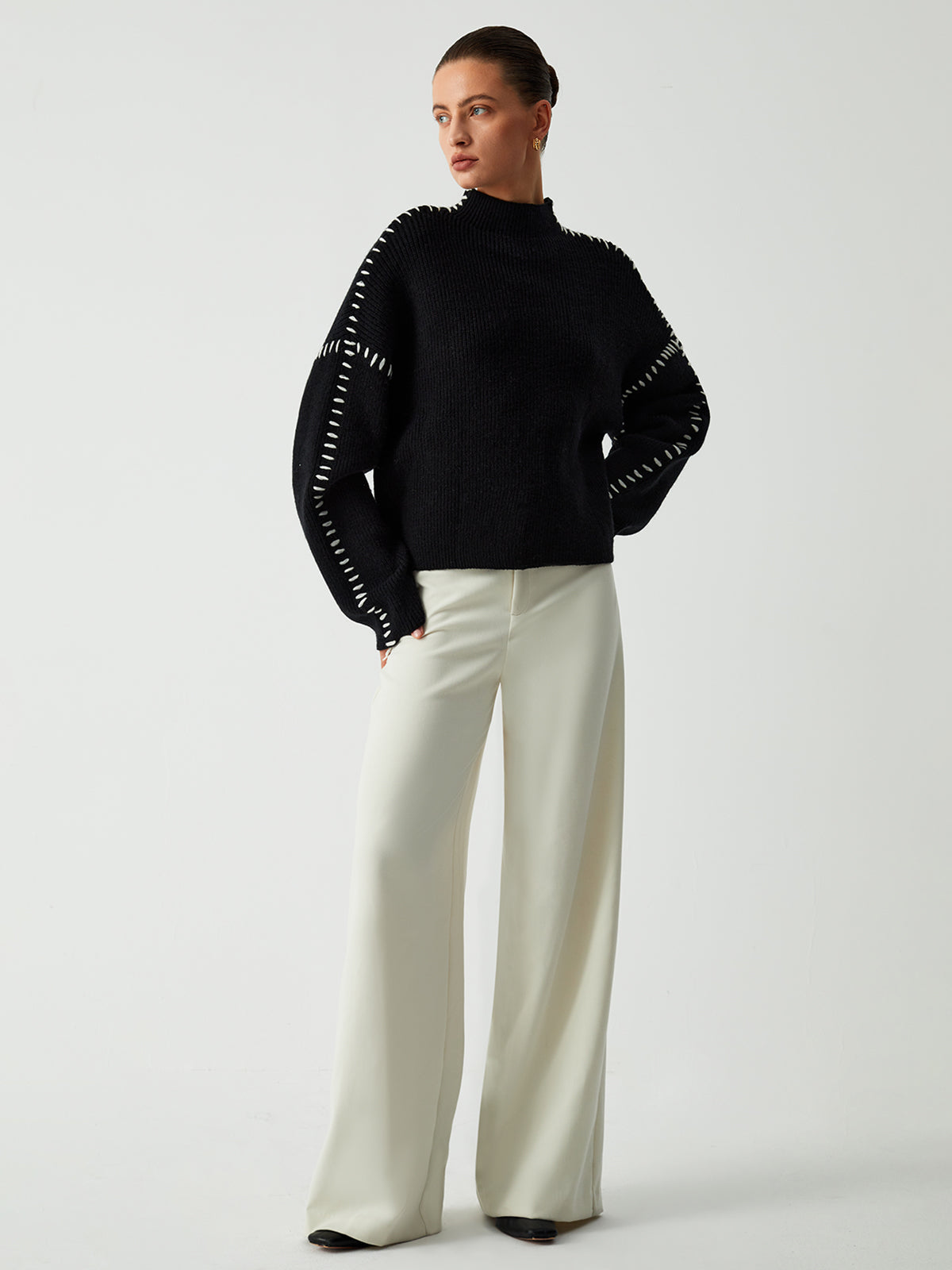 Comfortable Loose Fit Crew Neck Sweater