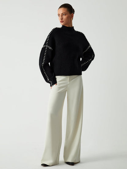 Comfortable Loose Fit Crew Neck Sweater