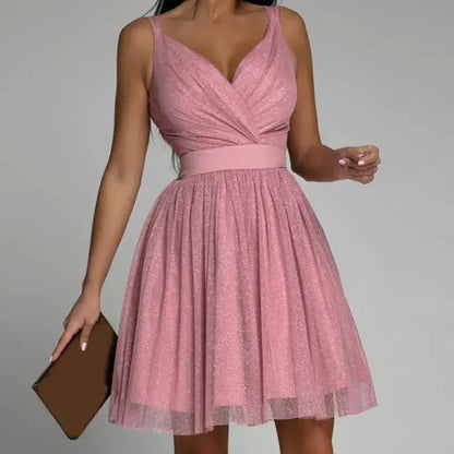 Glittering Sequin Evening Dress - Pexav