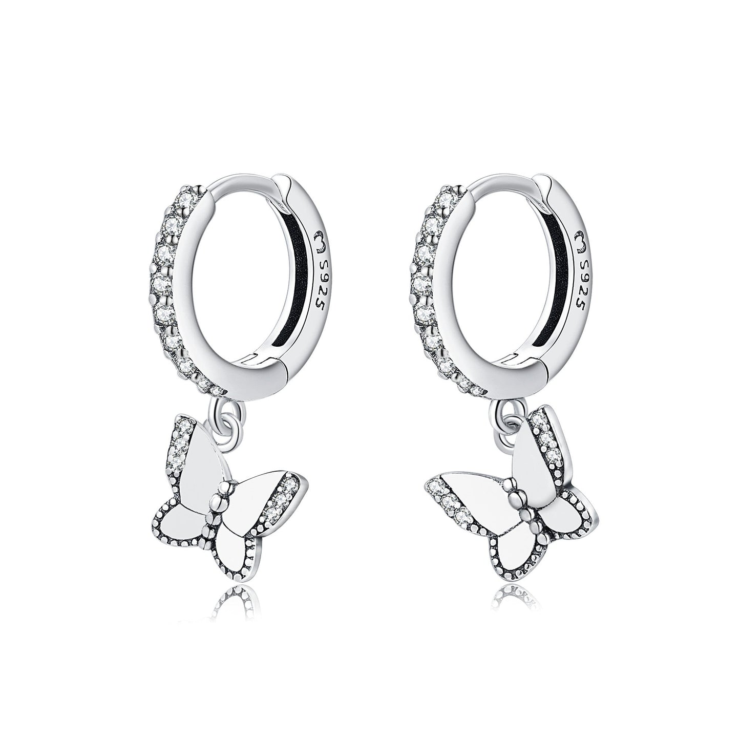 Sparkling Wing Dangle Earrings - Pexav
