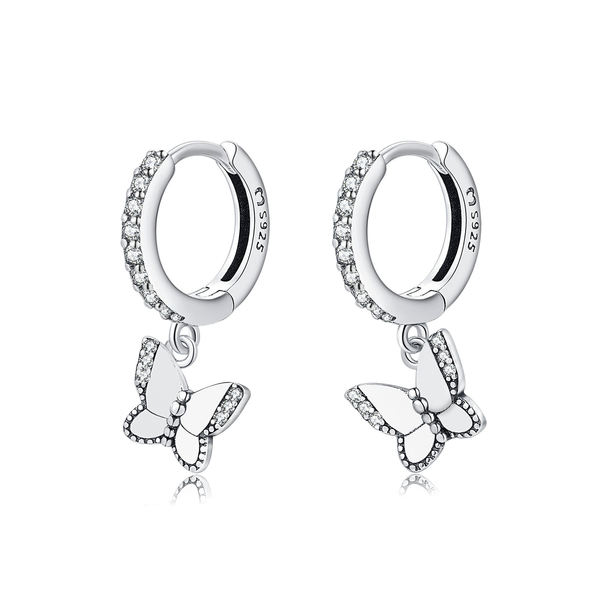 Sparkling Wing Dangle Earrings - Pexav
