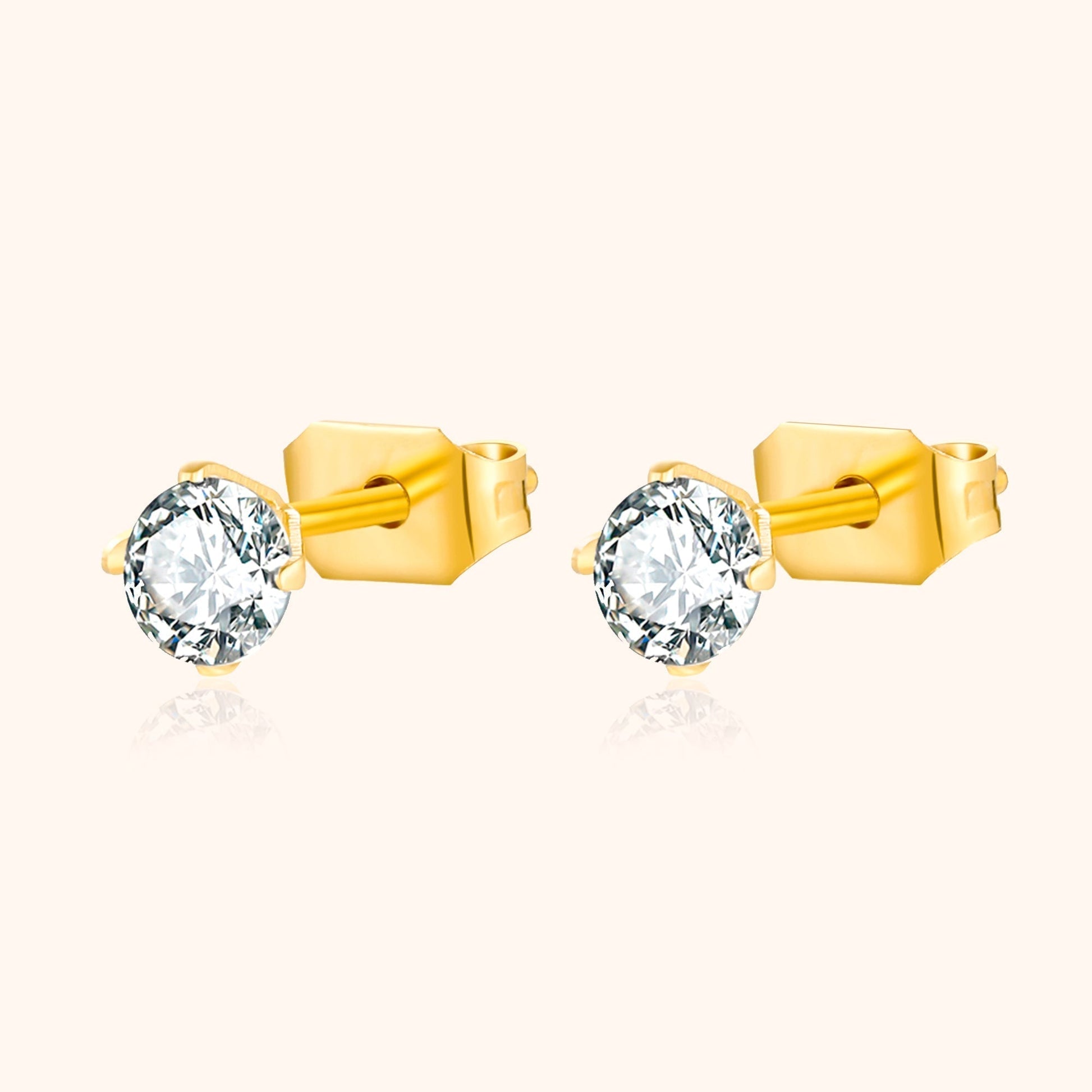 Shining Mini Earrings - Mira-Gold-0.12 in-Nora Luxe