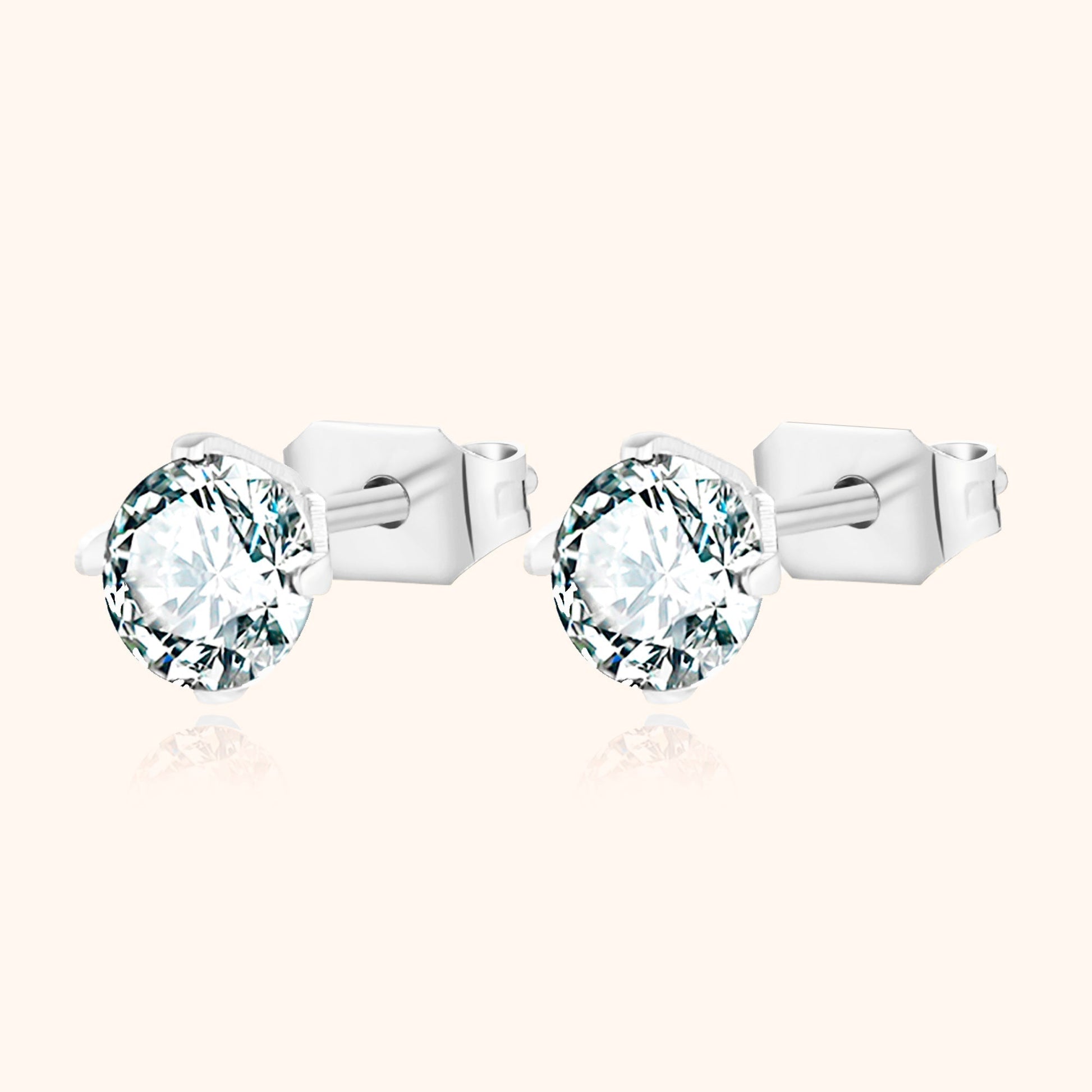 Shining Mini Earrings - Mira-Silver-0.20 in-Nora Luxe
