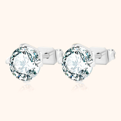 Shining Mini Earrings - Mira-Silver-0.28 in-Nora Luxe