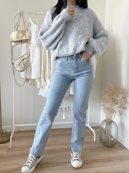 Fashionable Blue Skinny Jeans - Pexav