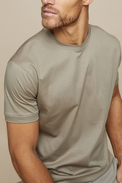 Shiny & Soft Men's T-Shirt made from Mercerised Cotton – Leon-S-Nora Luxe
