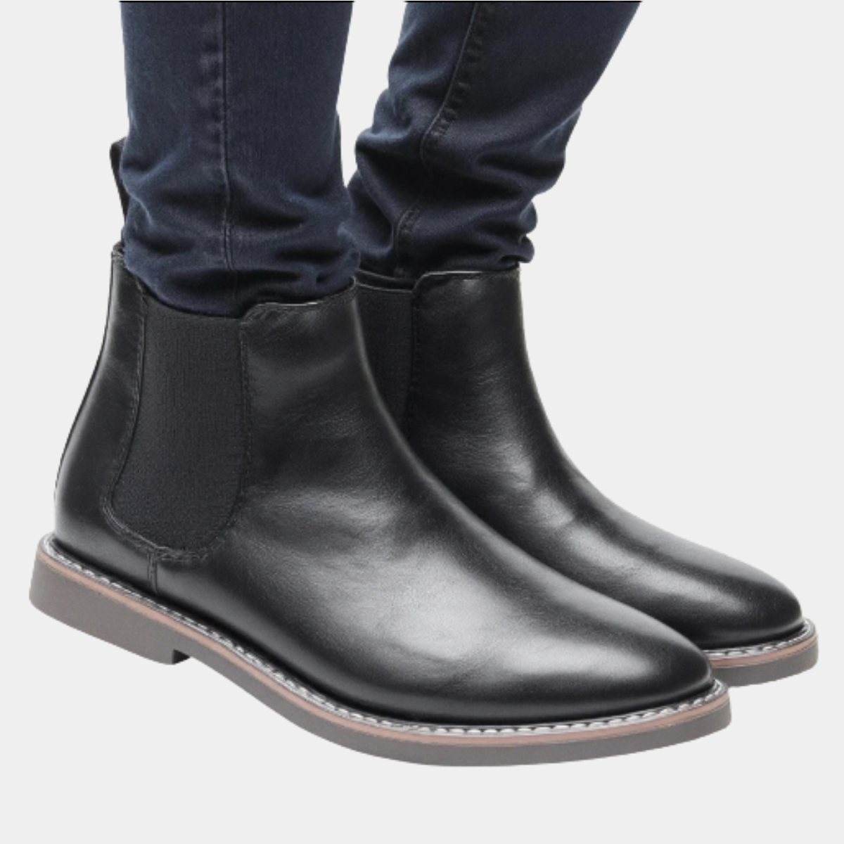 Comfortable Mens Genuine Leather Chelsea Boots