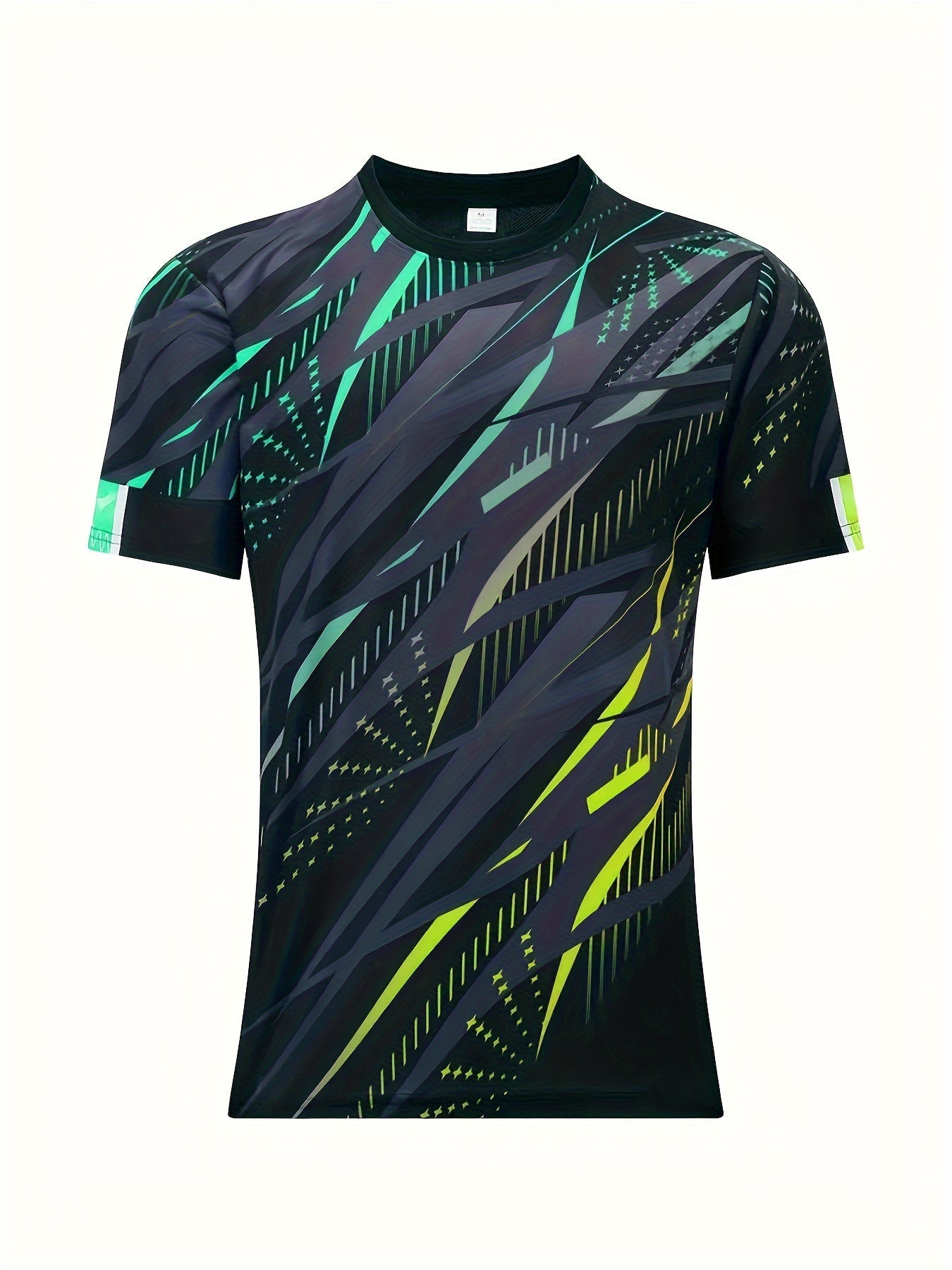 Short-sleeve shirt with striped pattern summer style men's look - Timo (1+1 FREE)-Green/Yellow-S-Nora Luxe