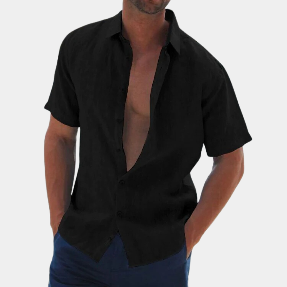 Lightweight Breathable Men's Linen Shirt - Pexav