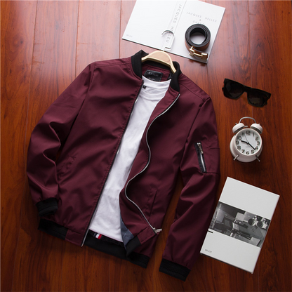 Short Summer Jacket for Men - Orion-Olive green-M-Nora Luxe