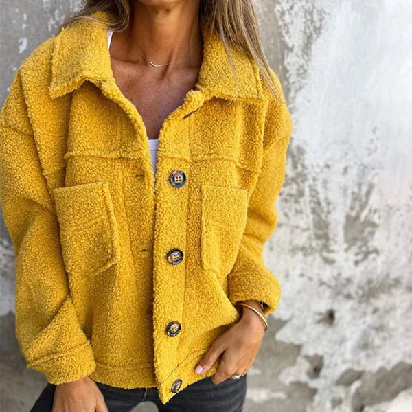Mini Teddy Jacket with Chic Collar - Pexav