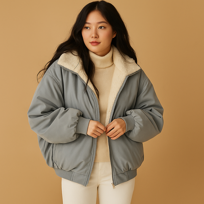 Warm Women's Parka Jacket with Hood - Nocini