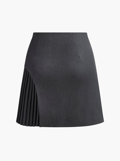 Flowy Waist Buckle Midi Skirt